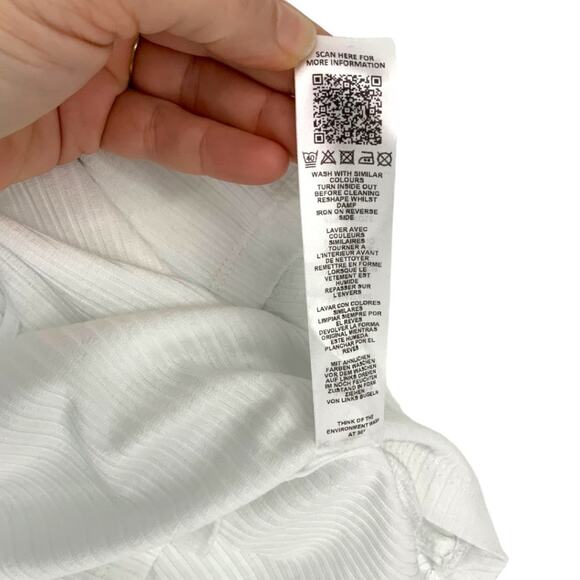 ASOS Design Hourglass Square Neck Rib Top White Plus Size 14 NWOT - Picture 7 of 9